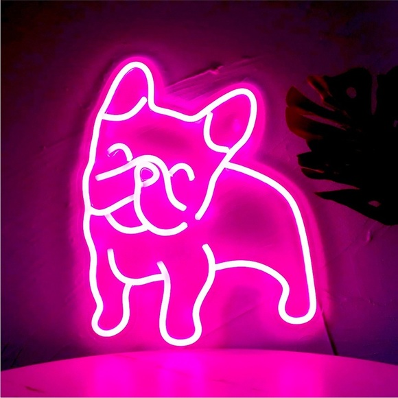 Urban Outfitters Other - Neon Pink French Bulldog Animal Pet Living Room Bedroom Cute Dorm Wall Decor